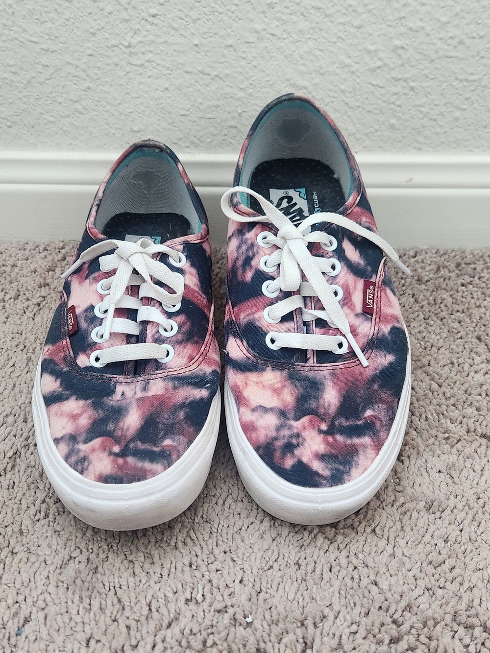 Vans Tie-Dye Pink & Black Low-Top Canvas Sneakers